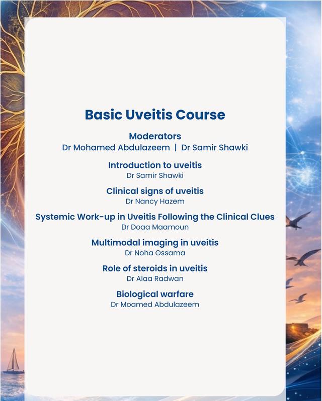 Basic Uveitis Course flyer, page 2 schedule